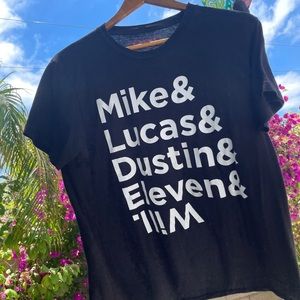 Original Stranger Things Merch | Black Tee Shirt